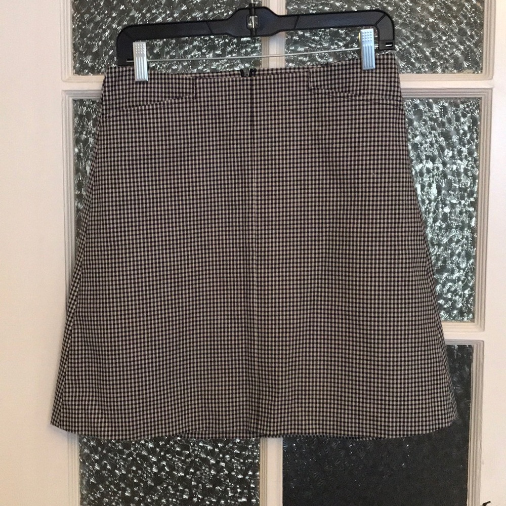 Theory new blue white check houndstooth skirt 4
